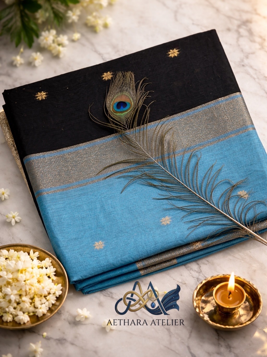 maheshwari-cotton-saree-black-blue
