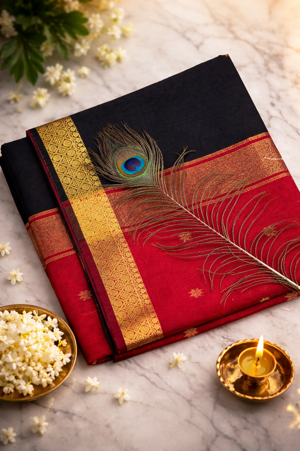 maheshwari-cotton-saree-black-red