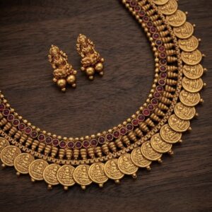 lakshmi coin necklace set