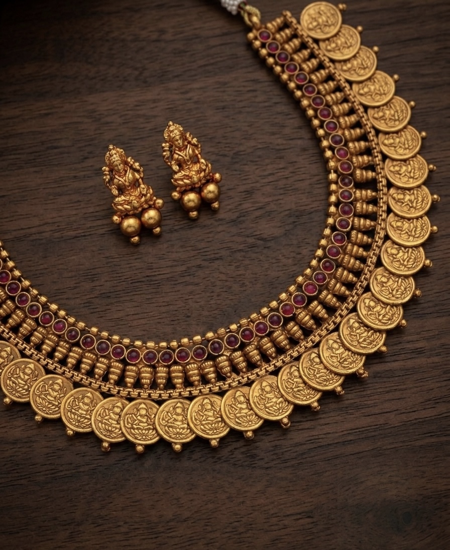 lakshmi-coin-necklace-set