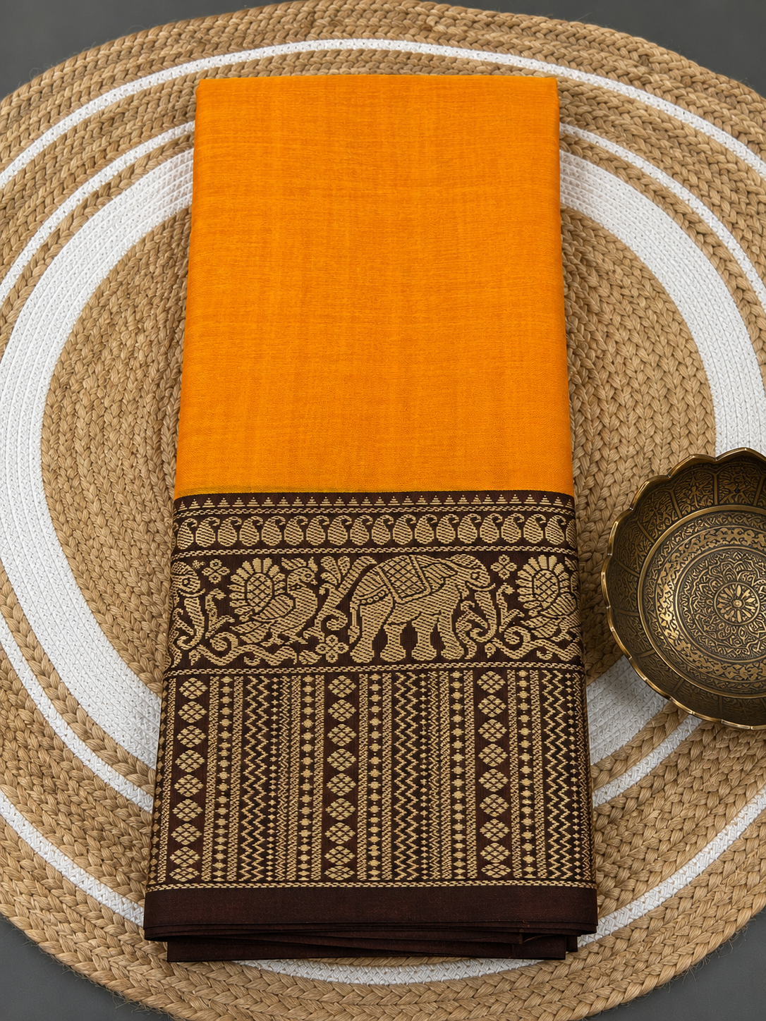 narayanpet-saree-mango-yellow-without-blouse